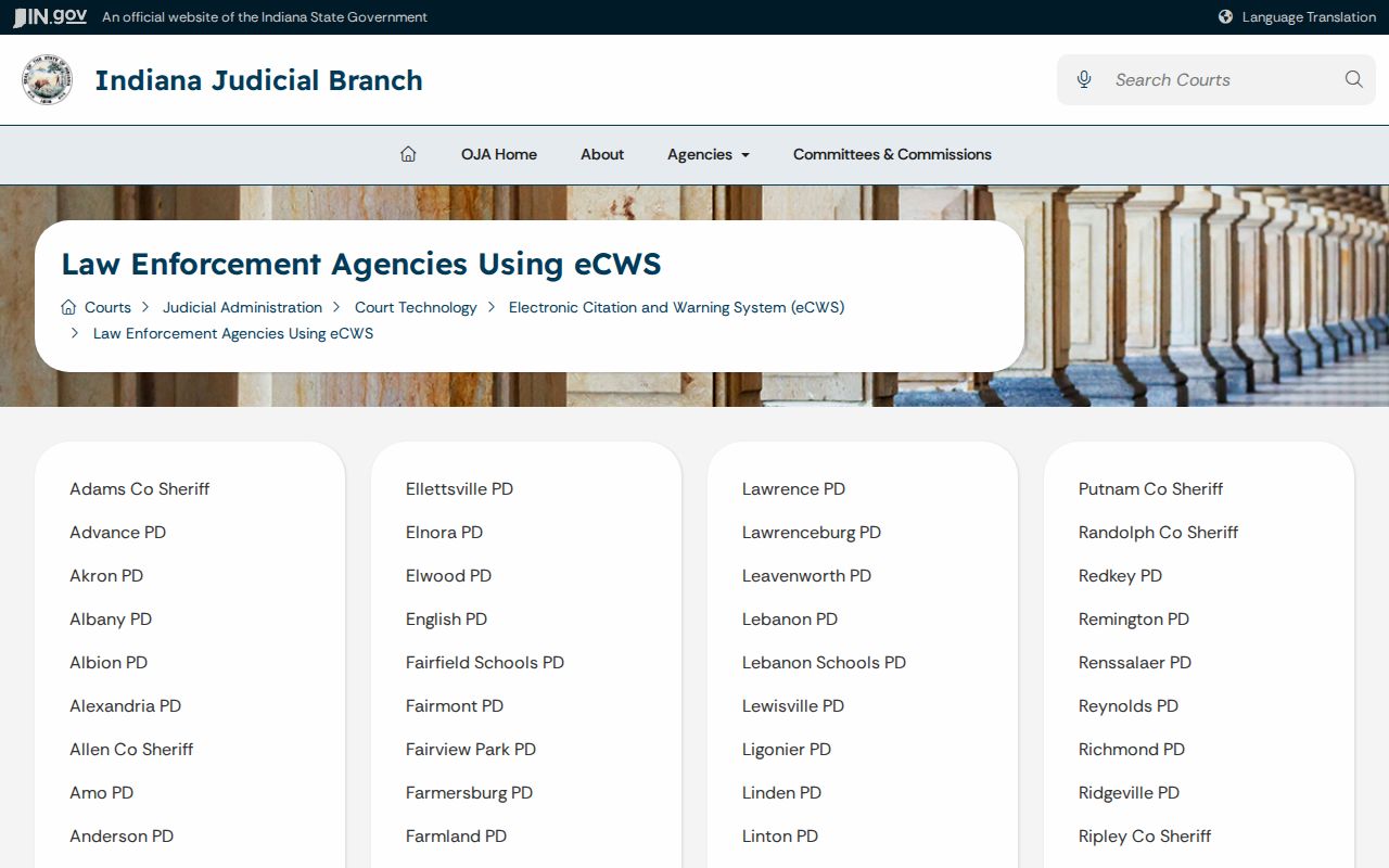 Newton County traffic warrant research showing the Kentland Police eCWS directory entry